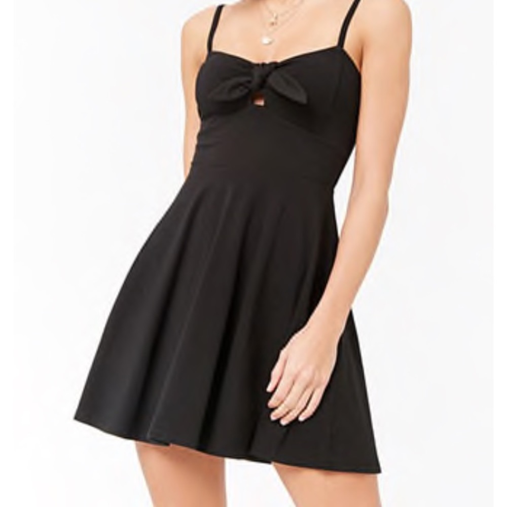 small black forever 21 skater dress